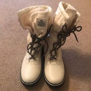 Brand new Coach cream cold weather boots